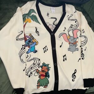 Disney Character Cardigan with Musical Notes 100 Year Celebration